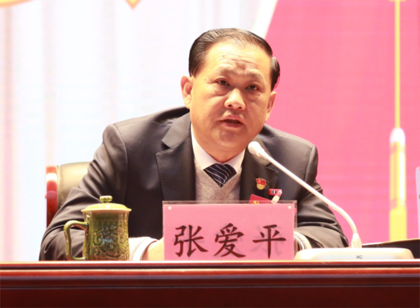 张爱平同志宣读中共新利平台客服第一届党委成员分工及纪委成员分工